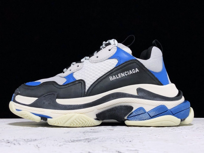 bl 17fw triple s sneaker trainer white blue h903p016