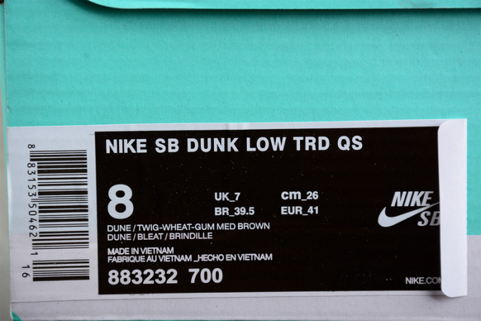 nike sb dunk low wheat 883232-700