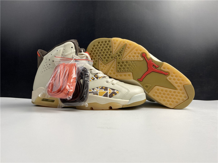 air jordan 6 retro quai54 sail brown cz4152-100